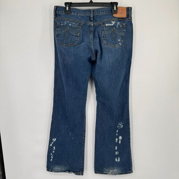 Stetson Womens Classic Bootcut Jeans No.816 Size 14 Long Distressed Denim - Picture 13 of 16